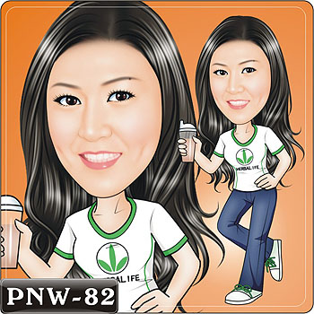 女生人像Q版漫畫PNW-82